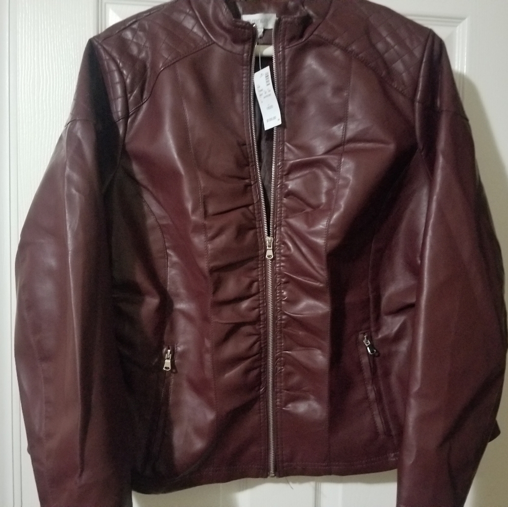 Faux leather jacket
